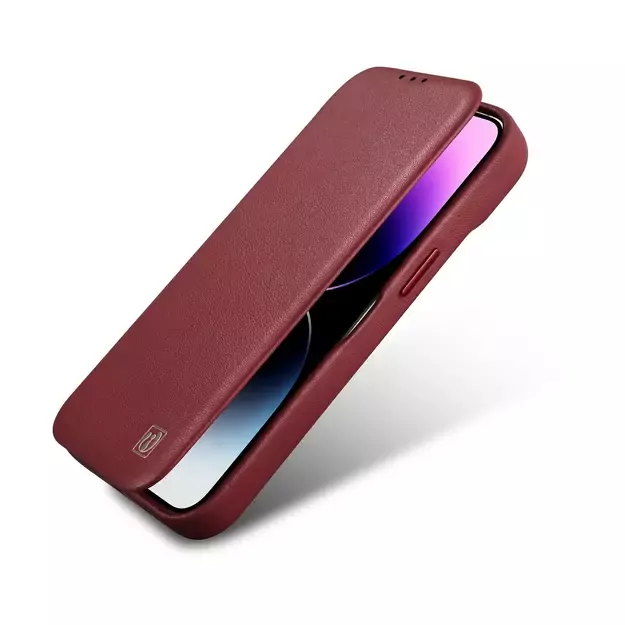 iCarer CE Premium Leather Folio Case iPhone 14 Plus Magnetic Flip Leather Folio Case MagSafe Red (WMI14220715-RD) 8