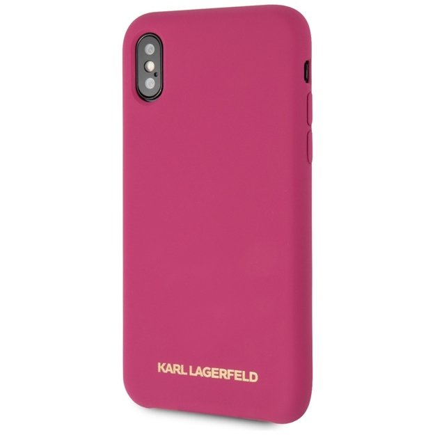 Karl Lagerfeld Silicone iPhone X/Xs Hardcase - Fuchsia 7
