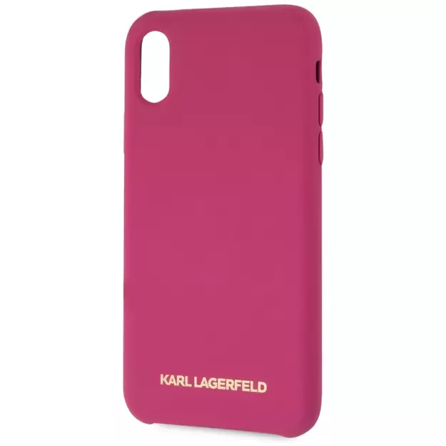 Karl Lagerfeld Silicone iPhone X/Xs Hardcase - Fuchsia 2