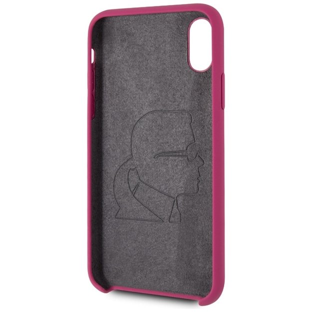 Karl Lagerfeld Silicone iPhone X/Xs Hardcase - Fuchsia 9