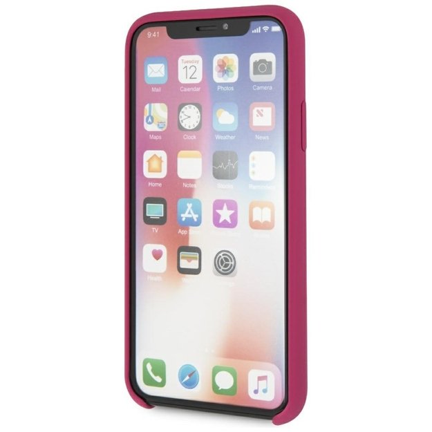 Karl Lagerfeld Silicone iPhone X/Xs Hardcase - Fuchsia 11