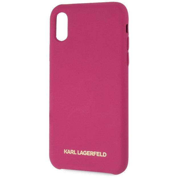 Karl Lagerfeld Silicone iPhone X/Xs Hardcase - Fuchsia 8