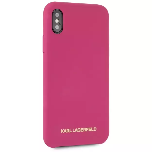 Karl Lagerfeld Silicone iPhone X/Xs Hardcase - Fuchsia 4