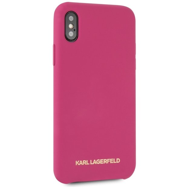 Karl Lagerfeld Silicone iPhone X/Xs Hardcase - Fuchsia 10