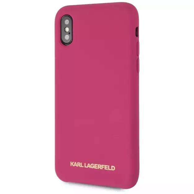 Karl Lagerfeld Silicone iPhone X/Xs Hardcase - Fuchsia 1