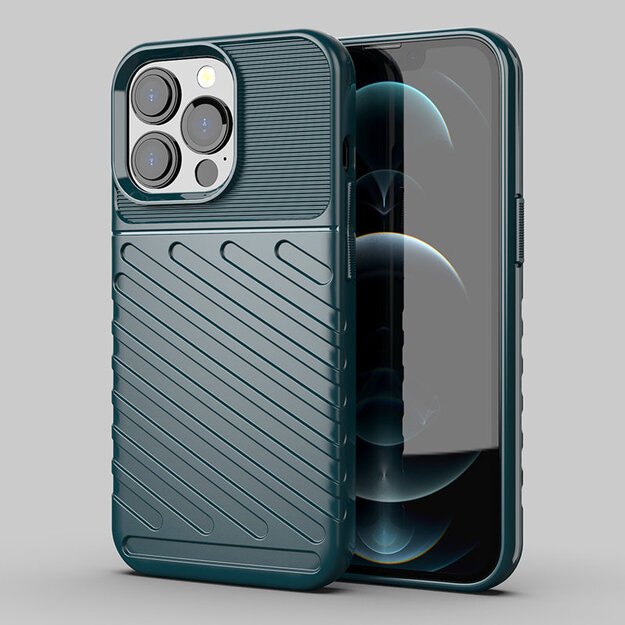 Thunder Case Flexible Tough Rugged Cover TPU Case for iPhone 13 Pro green 16