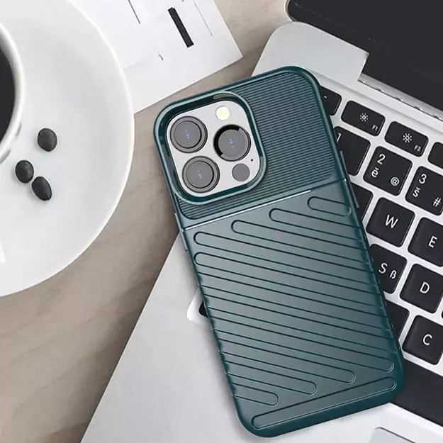 Thunder Case Flexible Tough Rugged Cover TPU Case for iPhone 13 Pro green 1