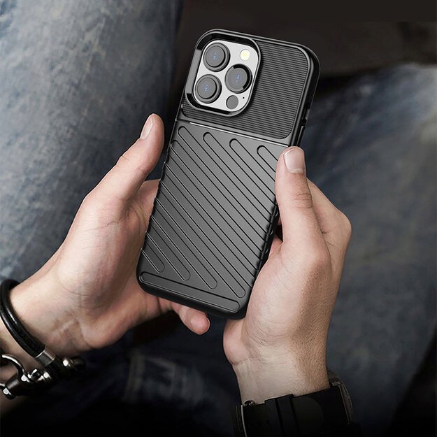 Thunder Case Flexible Tough Rugged Cover TPU Case for iPhone 13 Pro green 23