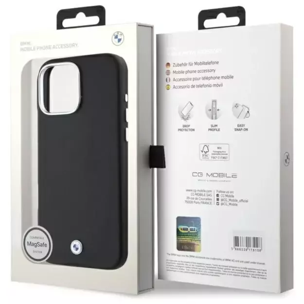 BMW Sign Full Wrapped Metal MagSafe Case for iPhone 16 Pro Max - Black 7