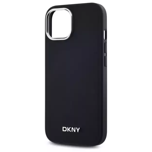 DKNY Plain Logo MagSafe iPhone 15 Plus Case - Black 5