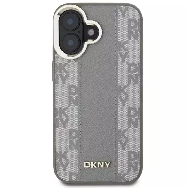 DKNY Checkered Pattern Magsafe iPhone 16 Case - Beige 9