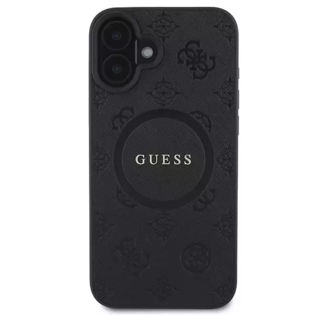 Guess Saffiano Peony Classic Logo MagSafe case for iPhone 16 - black 2