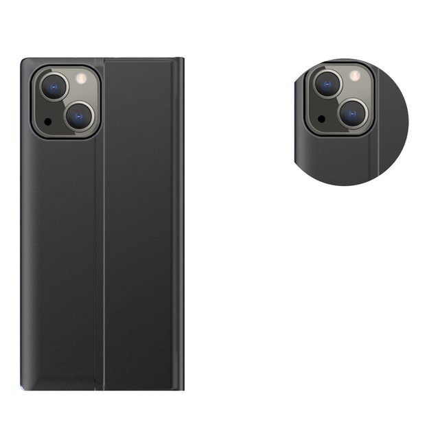 Sleep Case Bookcase Type Case with Smart Window for iPhone 13 mini black 10