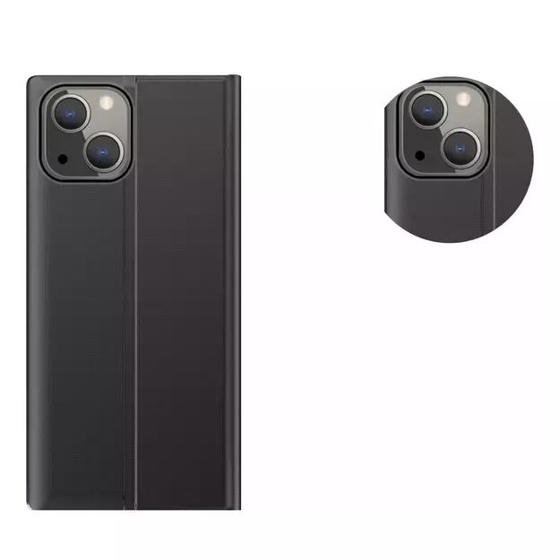 Sleep Case Bookcase Type Case with Smart Window for iPhone 13 mini black 3