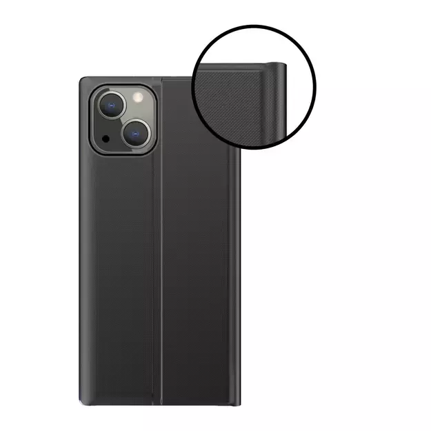 Sleep Case Bookcase Type Case with Smart Window for iPhone 13 mini black 2