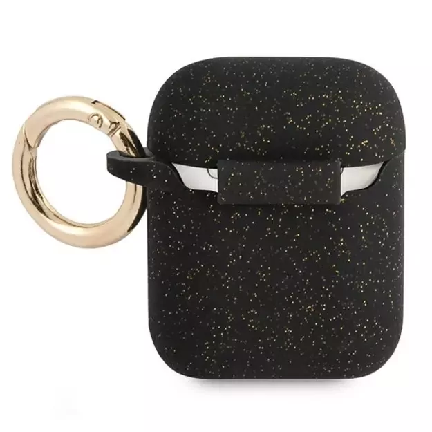Guess GUA2SGGEK AirPods cover black/black Silicone Glitter 1