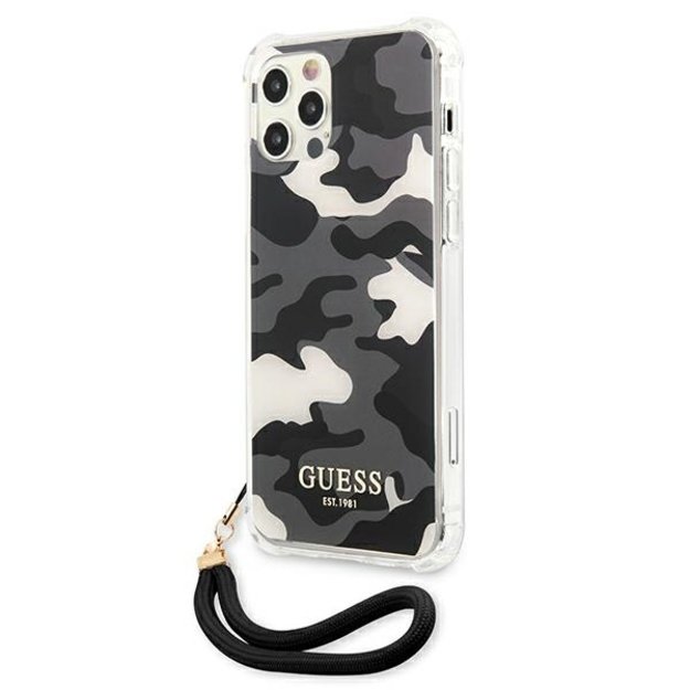 Guess GUHCP12MKSARBK iPhone 12/12 Pro 6.1&quot  black/black hardcase Camo Collection 8