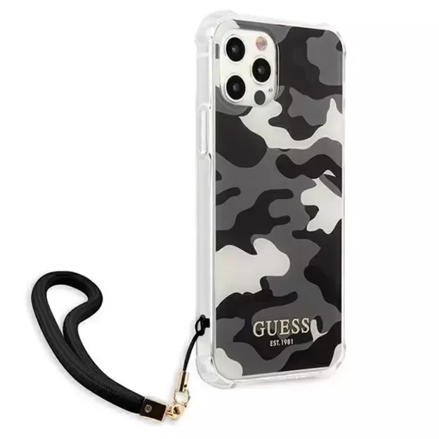 Guess GUHCP12MKSARBK iPhone 12/12 Pro 6.1&quot  black/black hardcase Camo Collection 3