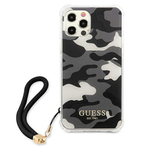 Guess GUHCP12MKSARBK iPhone 12/12 Pro 6.1&quot  black/black hardcase Camo Collection 9