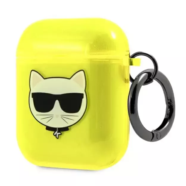 Karl Lagerfeld KLA2UCHFY AirPods cover żółty/yellow Choupette 6
