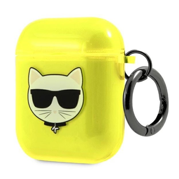 Karl Lagerfeld KLA2UCHFY AirPods cover żółty/yellow Choupette 3