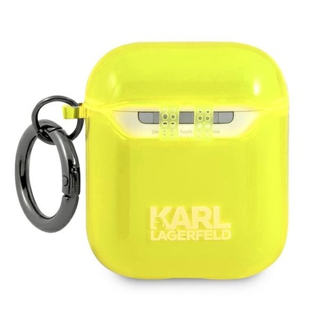 Karl Lagerfeld KLA2UCHFY AirPods cover żółty/yellow Choupette 2