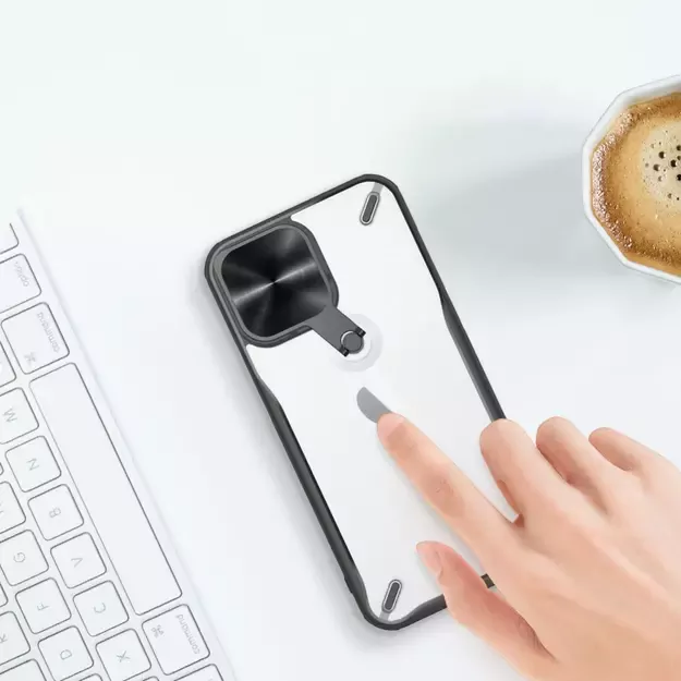 Nillkin Cyclops Case durable case with camera cover and foldable stand for iPhone 13 Pro Max black 16
