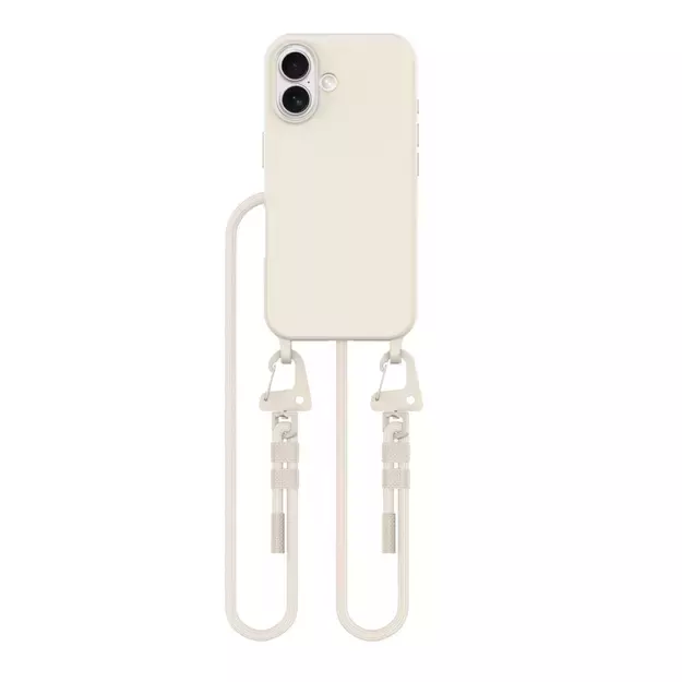 Tech-Protect MagNecklace MagSafe Case with Lanyard for iPhone 16 - Beige 5