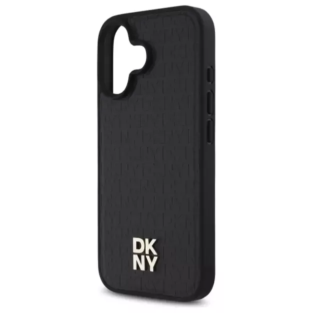 DKNY Repeat Pattern Stack Logo MagSafe iPhone 16 Case - Black 5