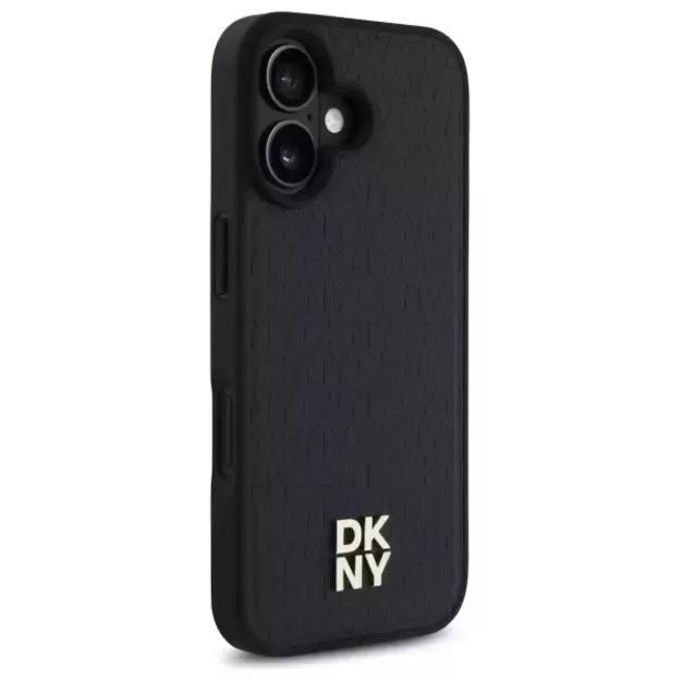 DKNY Repeat Pattern Stack Logo MagSafe iPhone 16 Case - Black 3