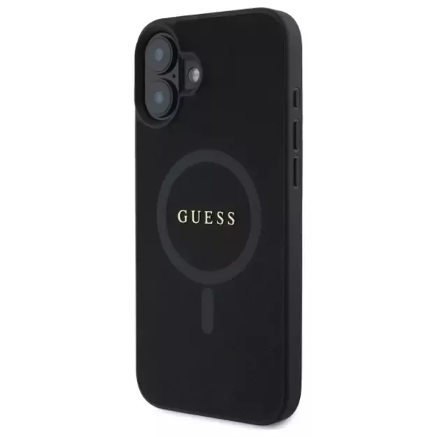 Guess Saffiano Classic Logo MagSafe case for iPhone 16 - black 8