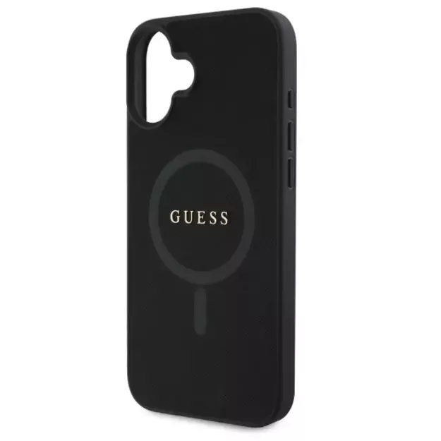 Guess Saffiano Classic Logo MagSafe case for iPhone 16 - black 12