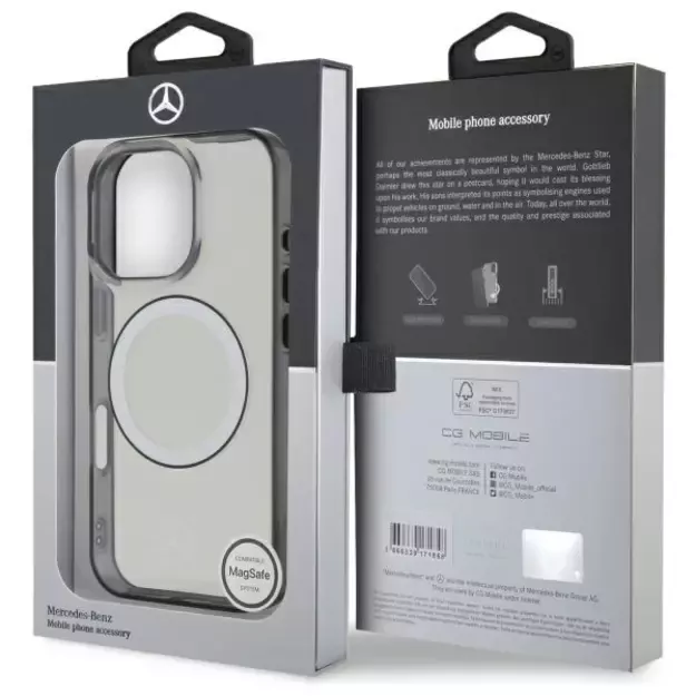 Mercedes Printed Logo MagSafe Case for iPhone 16 Pro - Clear 6