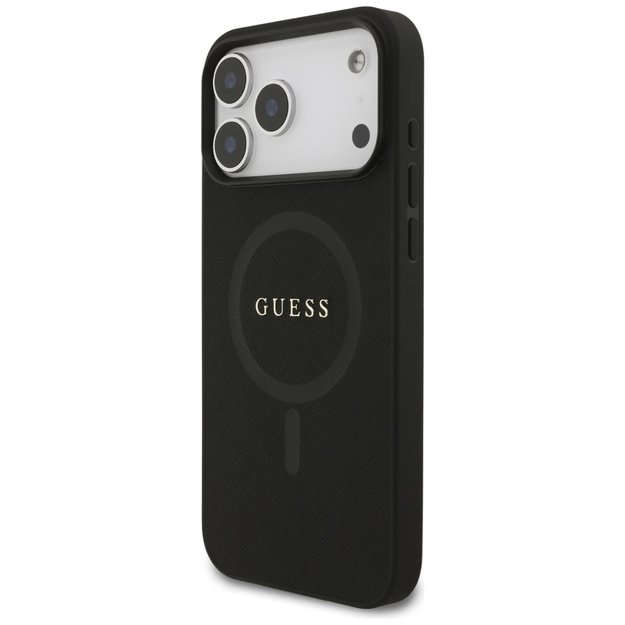 Guess Saffiano Classic Logo MagSafe Case for iPhone 17 Pro Max - Black 1