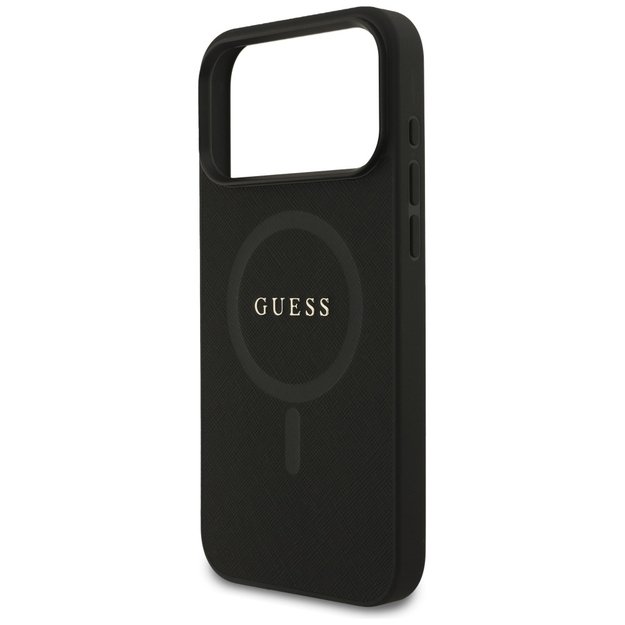 Guess Saffiano Classic Logo MagSafe Case for iPhone 17 Pro Max - Black 5