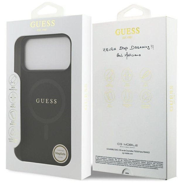 Guess Saffiano Classic Logo MagSafe Case for iPhone 17 Pro Max - Black 7