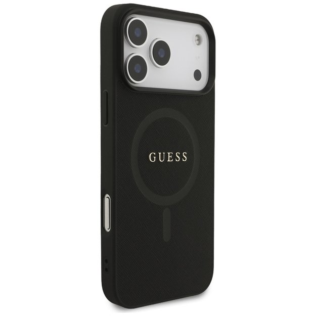 Guess Saffiano Classic Logo MagSafe Case for iPhone 17 Pro Max - Black 3