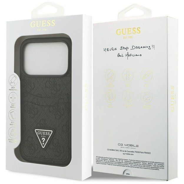Guess 4G nauble Card Triangle case for iPhone 17 Pro - black 5