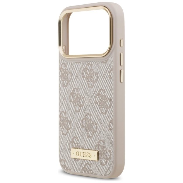 Guess 4G Logo Plate MagSafe Case for iPhone 17 Pro - Pink 5