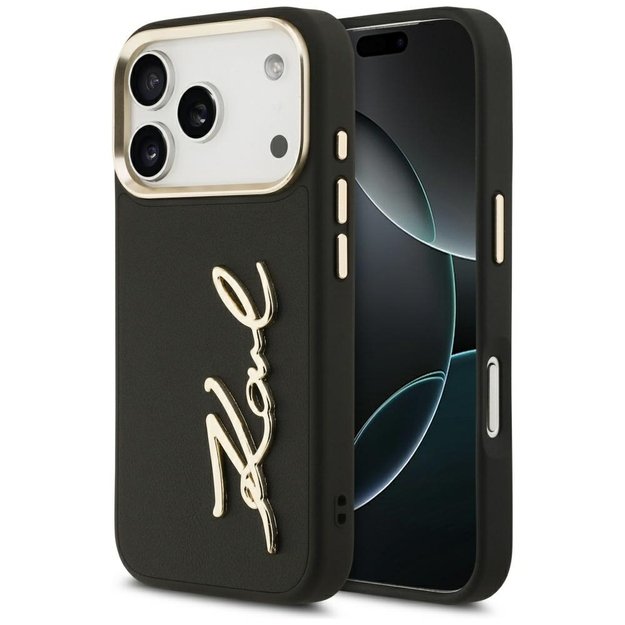 Karl Lagerfeld Karl Script Logo Case for iPhone 17 Pro - Black