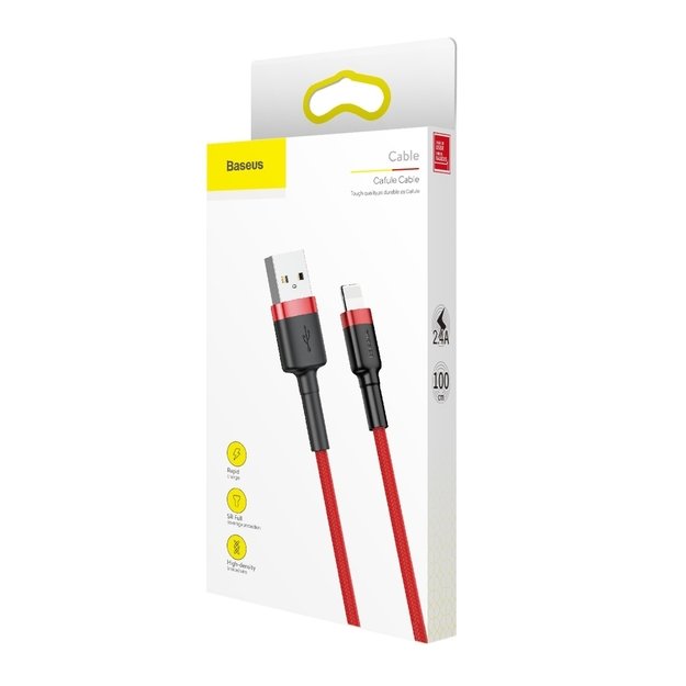 Baseus Cafule USB-A / Lightning 2.4A QC 3.0 cable 1 m - red 8