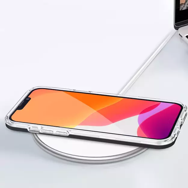 Clear 3in1 case for Samsung Galaxy A03 silicone cover with frame red 9