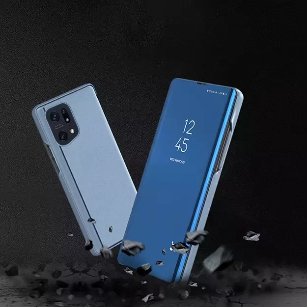 Clear View Case cover for Oppo Find X5 Pro cover with a flap black 15