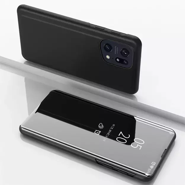 Clear View Case cover for Oppo Find X5 Pro cover with a flap black 9