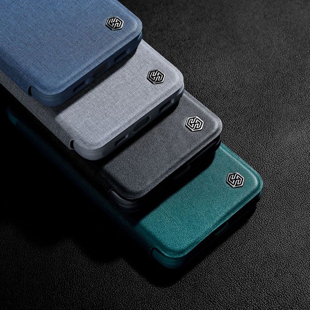 Nillkin Qin Cloth Pro Case Case for iPhone 14 Plus Camera Cover Holster Cover Flip Case Blue 8