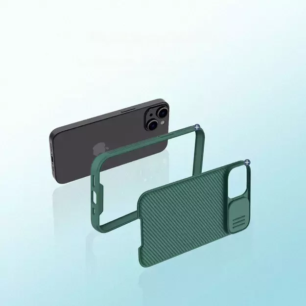 Nillkin CamShield Pro Case iPhone 14 Plus Armored Cover Camera Protector Green 26