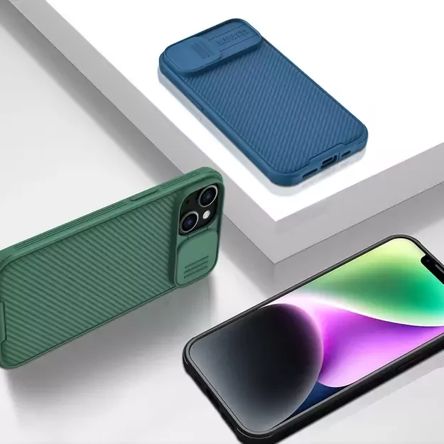 Nillkin CamShield Pro Case iPhone 14 Plus Armored Cover Camera Protector Green 31
