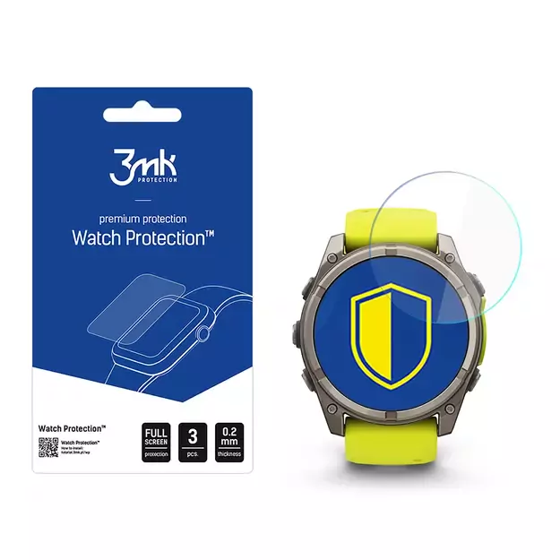 Hybrid Glass 3mk Watch Protection FlexibleGlass for Garmin Fenix ​​8 Solar/Sapphire 51mm