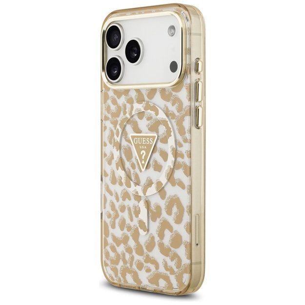 Guess Leopard Glitter MagSafe Case for iPhone 17 Pro Max - Brown 1