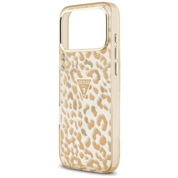 Guess Leopard Glitter MagSafe Case for iPhone 17 Pro Max - Brown 5